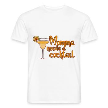Momma Needs A Cocktail - Männer T-Shirt - Weiß - Vorne - AI Model Male 178 dark (178cm)