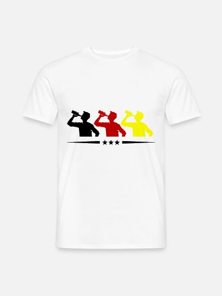 Trinker Team Flasche Deutschland - Männer T-Shirt - Weiß