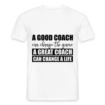 A Great Coach Can Change A Life 2 - Men's T-Shirt - white - Front - AI Model Male 178 dark (178cm)