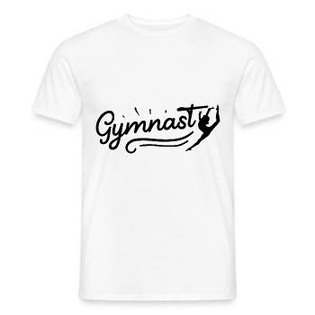 Retro Graphic Gymnast Gymnastics Acrobat Acrobatic - Männer T-Shirt - Weiß - Vorne - AI Model Male 178 dark (178cm)