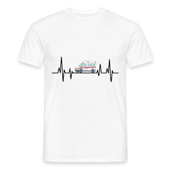 Heartbeat Ambulance Driver EMS Paramedic Drivers P - Men's T-Shirt - white - Front - AI Model Male 178 dark (178cm)