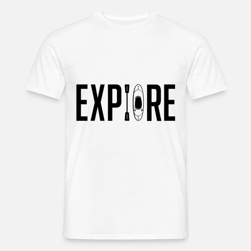 Explore Graphic Kayaking Kayak Canoe Rowing Rower - Männer T-Shirt - Weiß