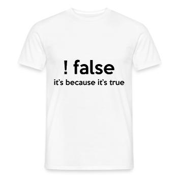 False It's Funny Because It's True Programmer Comp - Männer T-Shirt - Weiß - Vorne - AI Model Male 178 dark (178cm)