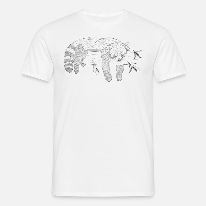 roter Panda - Männer T-Shirt - Weiß