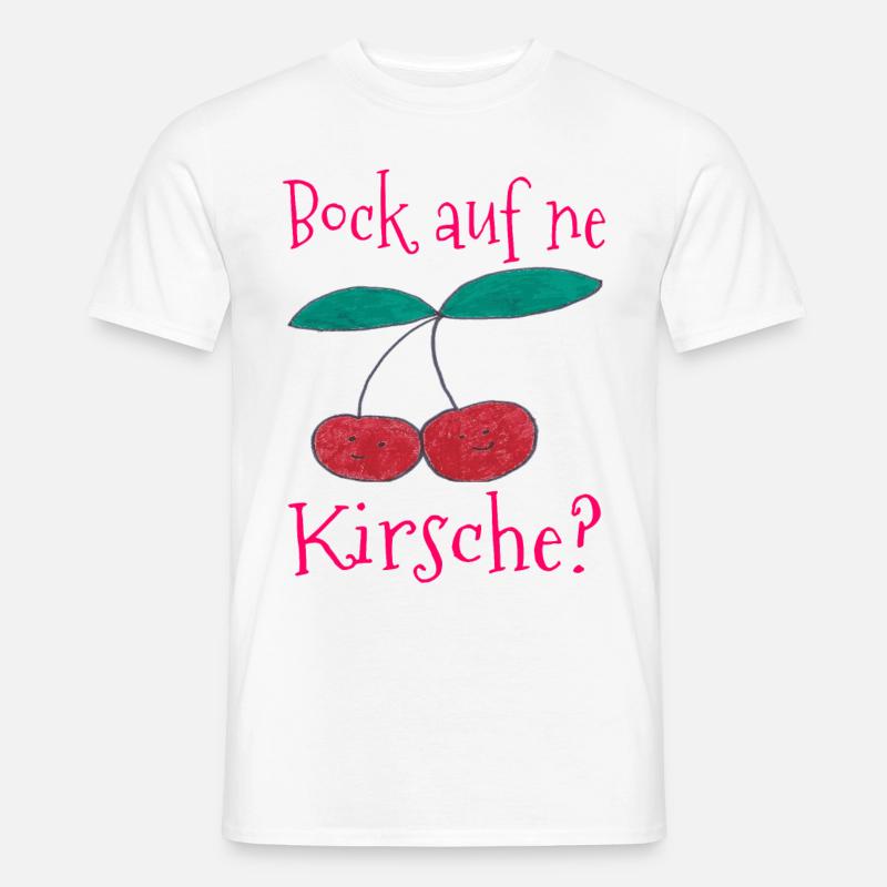 Bock auf ne Kirsche / Früchte / Trend / cool - Männer T-Shirt - Weiß