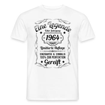 Geburtsjahr 1964 Vintage Geburtstag Legende 1964 - Männer T-Shirt - Weiß - Vorne - AI Model Male 178 dark (178cm)