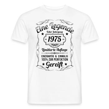 Geburtsjahr 1975 Vintage Geburtstag Legende 1975 - Männer T-Shirt - Weiß - Vorne - AI Model Male 178 dark (178cm)