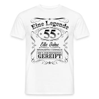 Legende 55 Jahre 55. Geburtstag Männer Frauen - Männer T-Shirt - Weiß - Vorne - AI Model Male 178 dark (178cm)