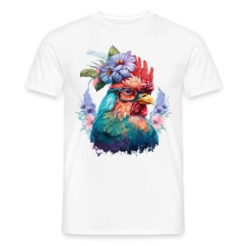 Drôle de Coq - T-shirt homme - blanc - Devant - AI Model Male 178 dark (178cm)
