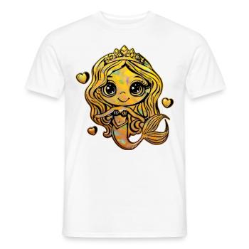 Douce Sirène 3 - T-shirt homme - blanc - Devant - AI Model Male 178 dark (178cm)