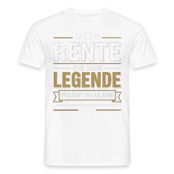 Retirement: A real legend leaves the site - Men's T-Shirt - white - Front - AI Model Male 178 dark (178cm)