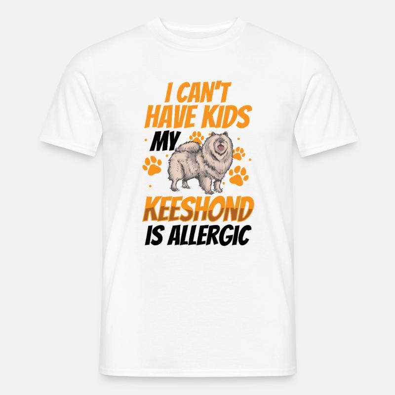 Wolfsspitz allergisch Deutscher Wolfsspitz - Männer T-Shirt - Weiß