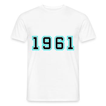 1961 Year Birthday - Men's T-Shirt - white - Front - AI Model Male 178 dark (178cm)
