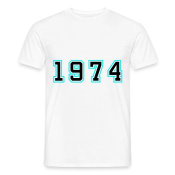 1974 Year Birthday - Men's T-Shirt - white - Front - AI Model Male 178 dark (178cm)