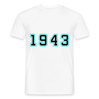 1943 Jahr Geburtstag - Männer T-Shirt - Weiß - Vorne - AI Model Male 178 dark (178cm)