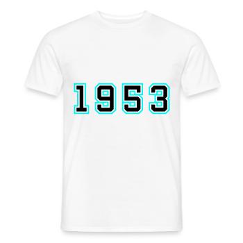1953 Year Birthday - Men's T-Shirt - white - Front - AI Model Male 178 dark (178cm)