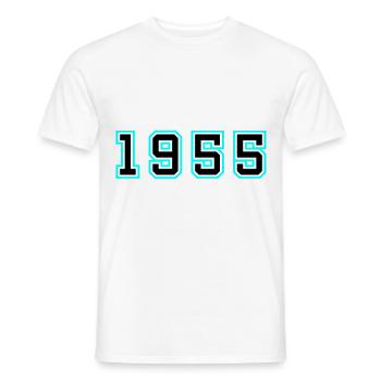 1955 Year Birthday - Men's T-Shirt - white - Front - AI Model Male 178 dark (178cm)