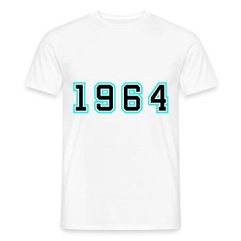 1964 Année Anniversaire - T-shirt homme - blanc - Devant - AI Model Male 178 dark (178cm)