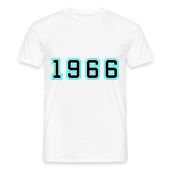 1966 Year Birthday - Men's T-Shirt - white - Front - AI Model Male 178 dark (178cm)