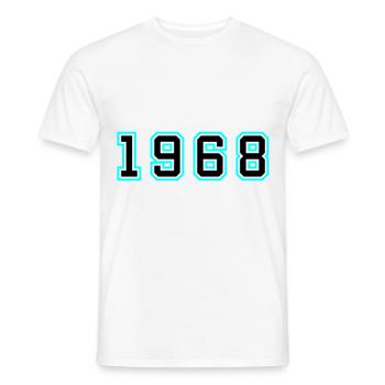 1968 Year Birthday - Men's T-Shirt - white - Front - AI Model Male 178 dark (178cm)
