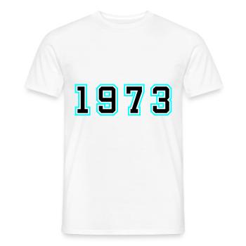 1973 Année Anniversaire - T-shirt homme - blanc - Devant - AI Model Male 178 dark (178cm)