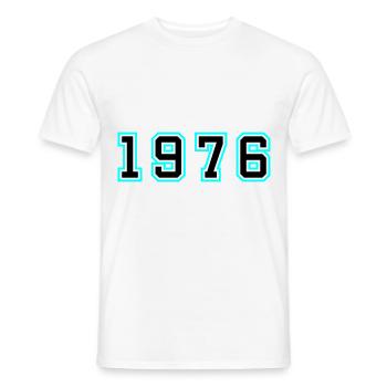 1976 Jahr Geburtstag - Männer T-Shirt - Weiß - Vorne - AI Model Male 178 dark (178cm)