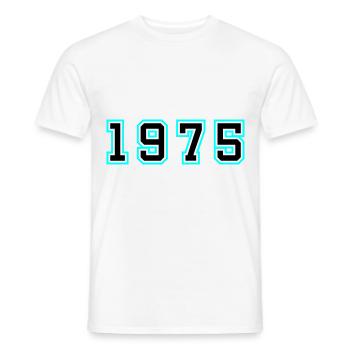 1975 Jahr Geburtstag - Männer T-Shirt - Weiß - Vorne - AI Model Male 178 dark (178cm)