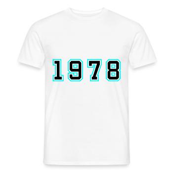 1978 Year Birthday - Men's T-Shirt - white - Front - AI Model Male 178 dark (178cm)