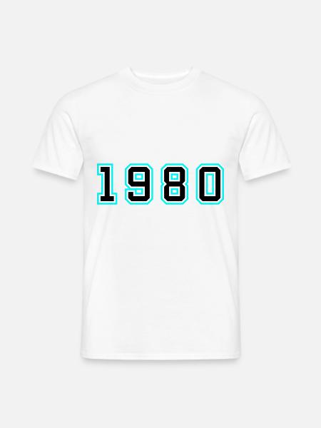 1980 Year Birthday - Men's T-Shirt - white