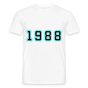 1988 Year Birthday - Men's T-Shirt - white - Front - AI Model Male 178 dark (178cm)