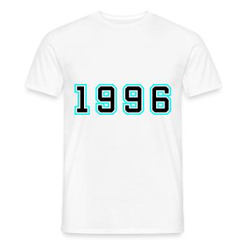 1996 Year Birthday - Men's T-Shirt - white - Front - AI Model Male 178 dark (178cm)