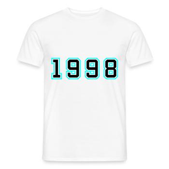 1998 Year Birthday - Men's T-Shirt - white - Front - AI Model Male 178 dark (178cm)