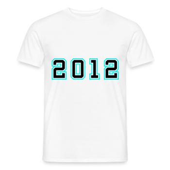 2012 Year Birthday - Men's T-Shirt - white - Front - AI Model Male 178 dark (178cm)