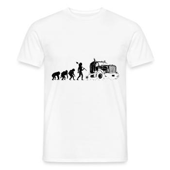 Trucker Evolution Fahren Papa Trucker Vater LKW - Männer T-Shirt - Weiß - Vorne - AI Model Male 178 dark (178cm)