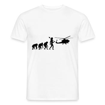 Evolution Hubschrauber Flieger Pilot Chopper Hubschrauber - Männer T-Shirt - Weiß - Vorne - AI Model Male 178 dark (178cm)