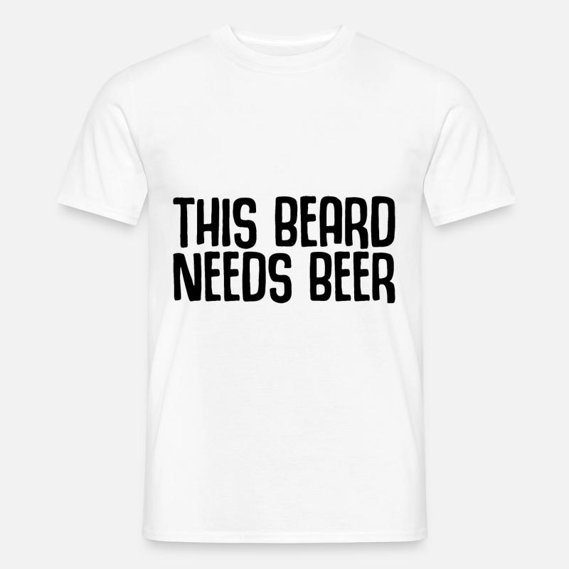 This Beard Needs Beer 2 - Männer T-Shirt - Weiß