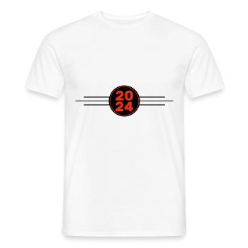 2024 Année du cœur - T-shirt homme - blanc - Devant - AI Model Male 178 dark (178cm)