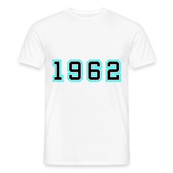 1962 Année Anniversaire - T-shirt homme - blanc - Devant - AI Model Male 178 dark (178cm)