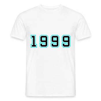 1999 Année Anniversaire - T-shirt homme - blanc - Devant - AI Model Male 178 dark (178cm)