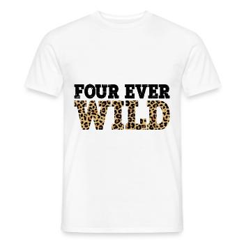 Four Ever Wild 28 - Männer T-Shirt - Weiß - Vorne - AI Model Male 178 dark (178cm)