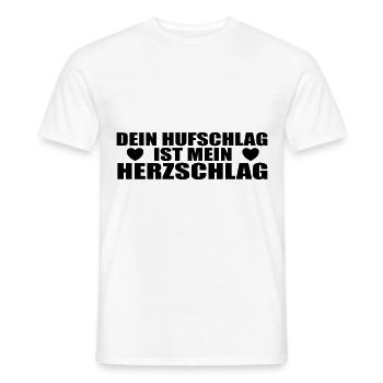 Pferde Herzschlag Reiten Hufe Hufeisen Herz Pony - Männer T-Shirt - Weiß - Vorne - AI Model Male 178 dark (178cm)