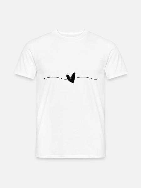 Heart line icon - Men's T-Shirt - white