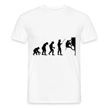 Climbing Evolution Boulderin Mountaineering Boulde - Männer T-Shirt - Weiß - Vorne - AI Model Male 178 dark (178cm)