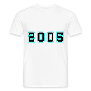 2005 Year Anniversary - Men's T-Shirt - white - Front - AI Model Male 178 dark (178cm)