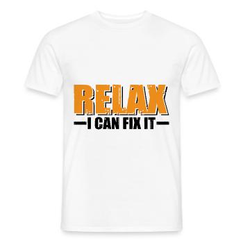 Relax I Can Fix It 15 - Men's T-Shirt - white - Front - AI Model Male 178 dark (178cm)