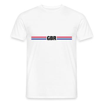 Gilet de course Vintage Great Britain - GBR - T-shirt homme - blanc - Devant - AI Model Male 178 dark (178cm)
