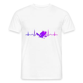 Diver Scuba Diver Plongée sous-marine pour hommes - T-shirt homme - blanc - Devant - AI Model Male 178 dark (178cm)