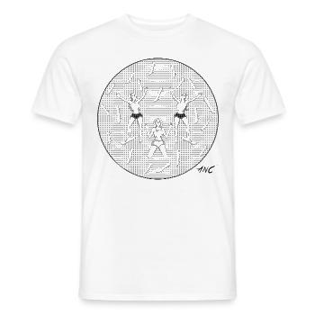 The Pray - Männer T-Shirt - Weiß - Vorne - AI Model Male 178 dark (178cm)