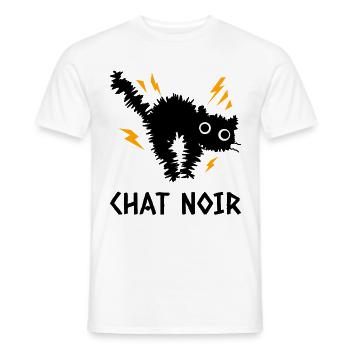 Chat Noir - T-shirt homme - blanc - Devant - AI Model Male 178 dark (178cm)