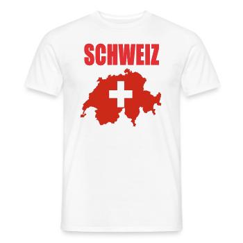 Schweiz Design - Männer T-Shirt - Weiß - Vorne - AI Model Male 178 dark (178cm)
